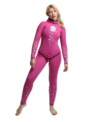 Гидрокостюм для фридайвинга розовый «Жемчуг», 5мм